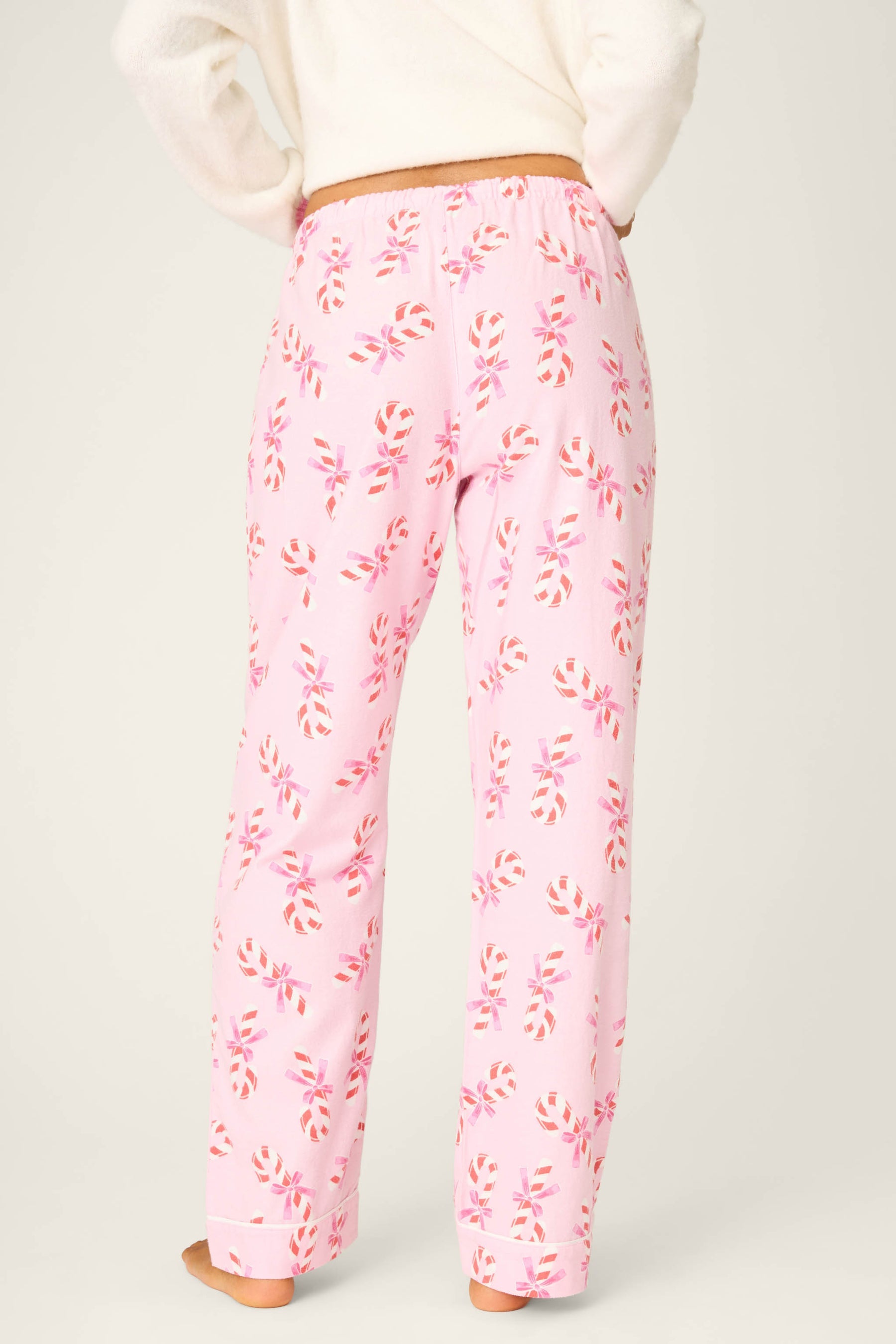 *** PJ Salvage Sweeter Than Sugar Candy Cane Print  Flannel Pants #RVFLP