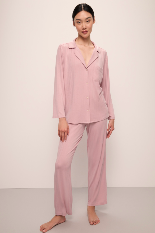 Eberjey Gisele Rib Long PJ Set #PJ2038