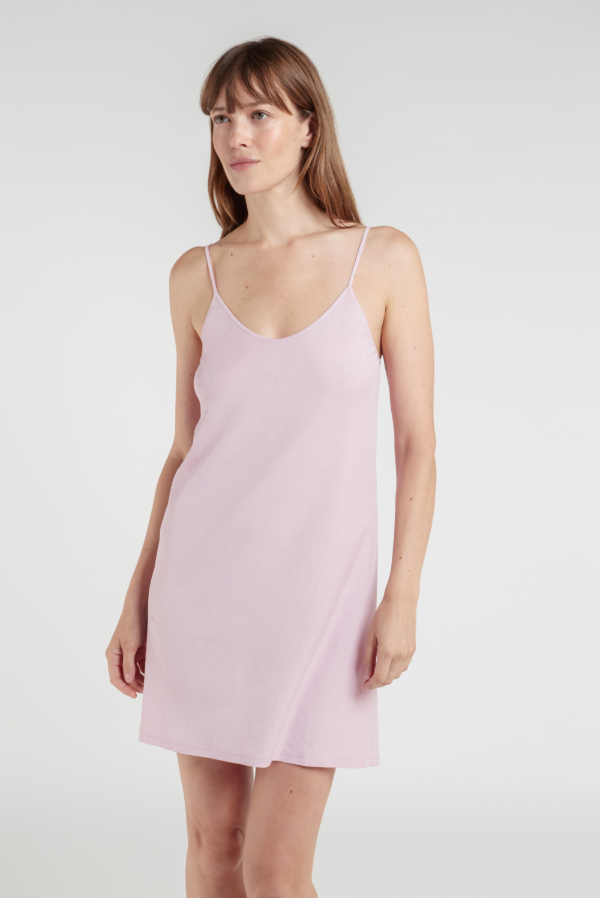 sexy slip dress Skin Pima Cotton Sexy Slip Women's Pajama Pink Rain : 0 (XS)