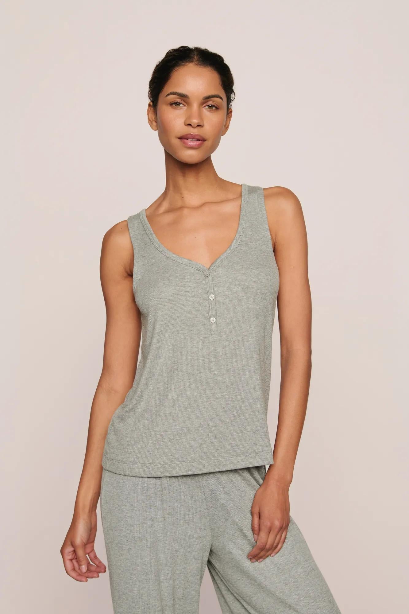 Eberjey Dream Rib V-Neck Tank #T1002