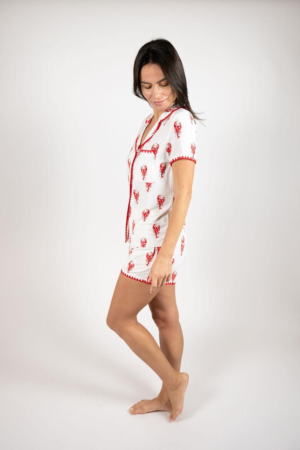 Aspen Dream Cute Stitching Short Pajama Set #CUTESHPJ