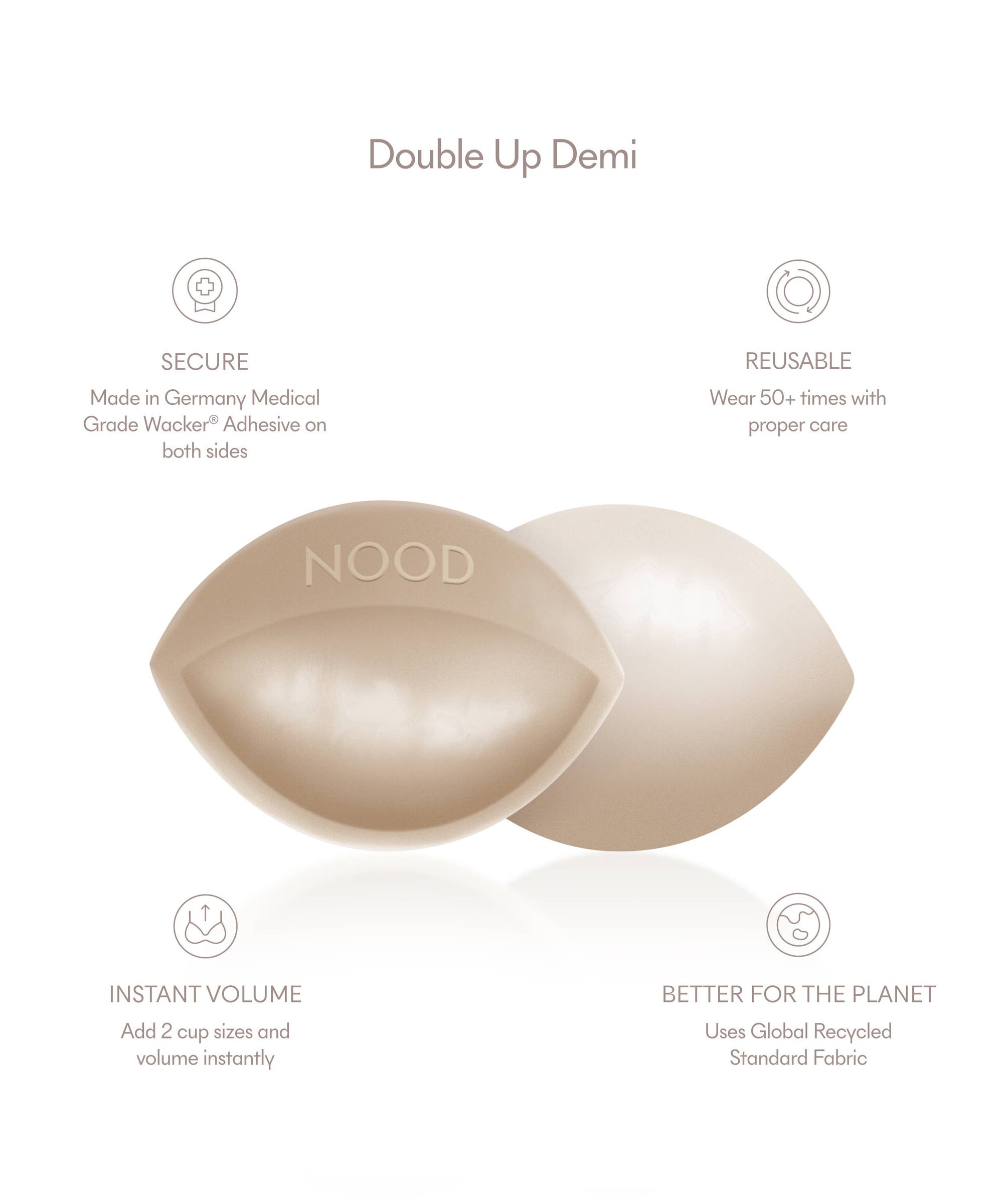 NOOD - Double Up | Volume Push-Up Pads (Demi)