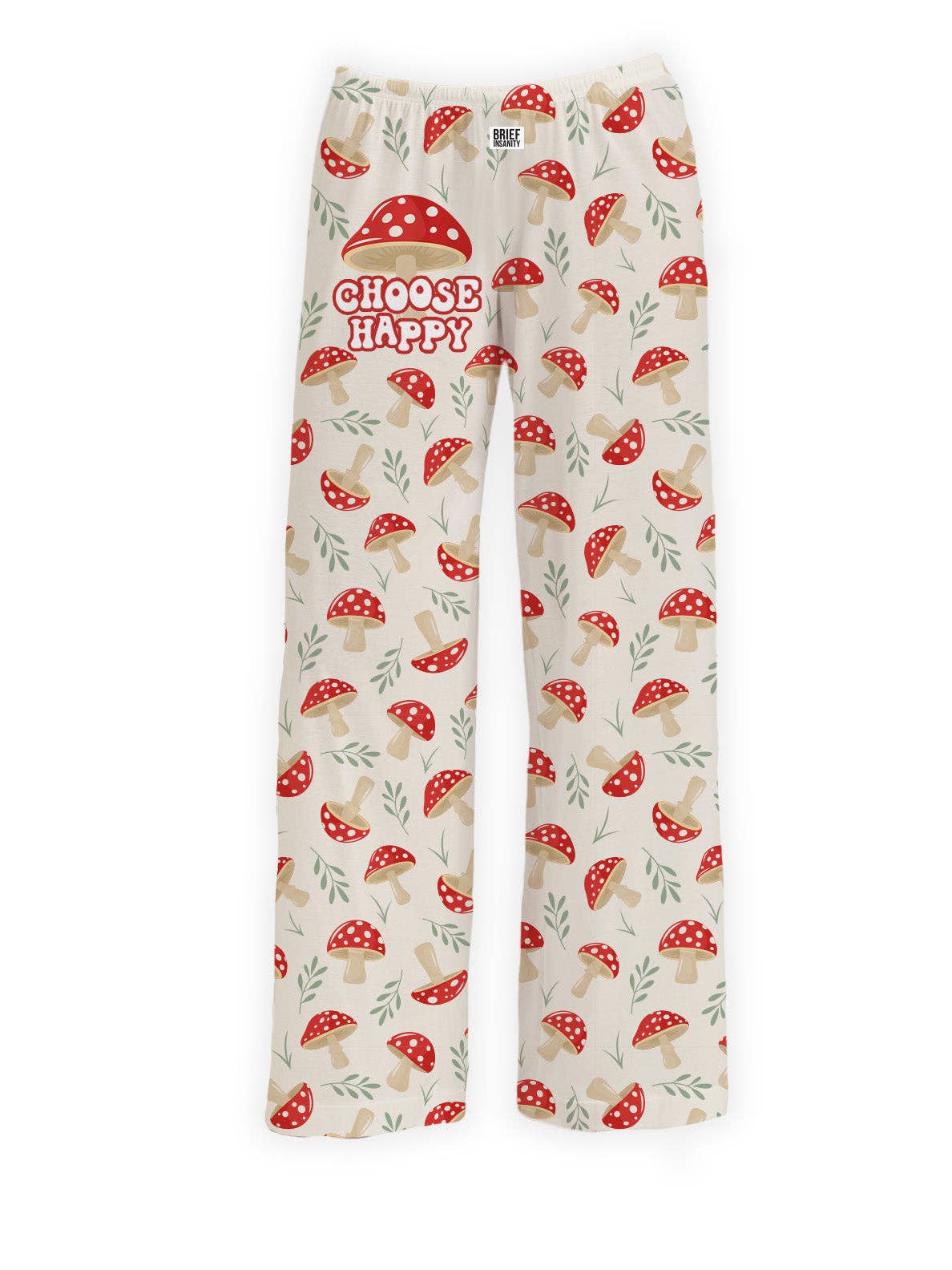 BRIEF INSANITY - Choose Happy Mushroom Lounge Pants