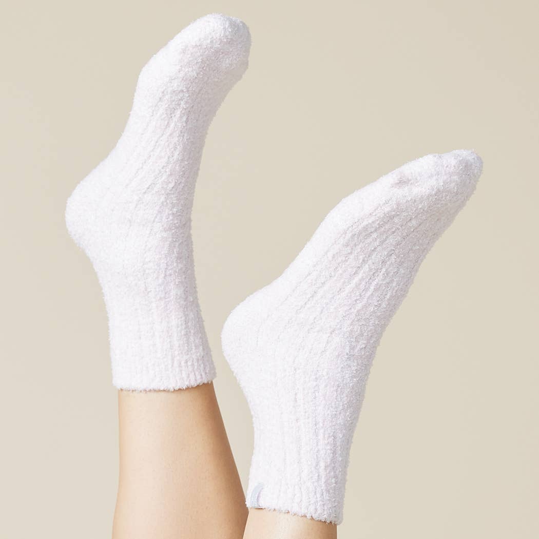 Softies - Cozy Marshmallow Crew Socks with Grippers for Women