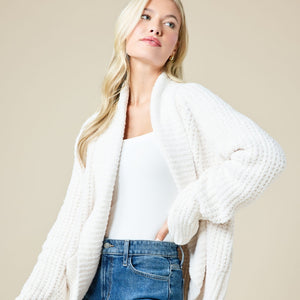 Softies Waffle Marshmallow Cocoon Cardigan #8200-3