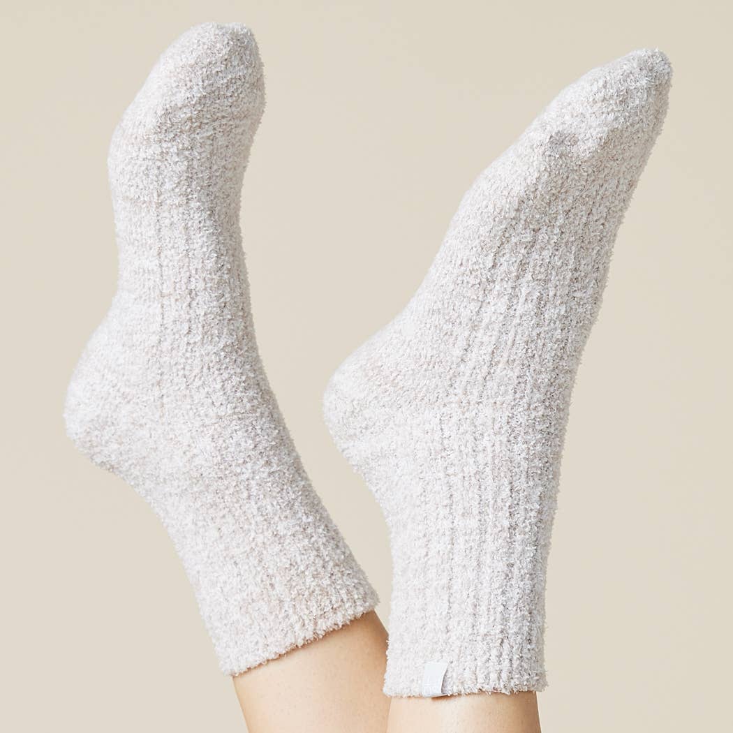 Softies - Cozy Marshmallow Crew Socks with Grippers for Women