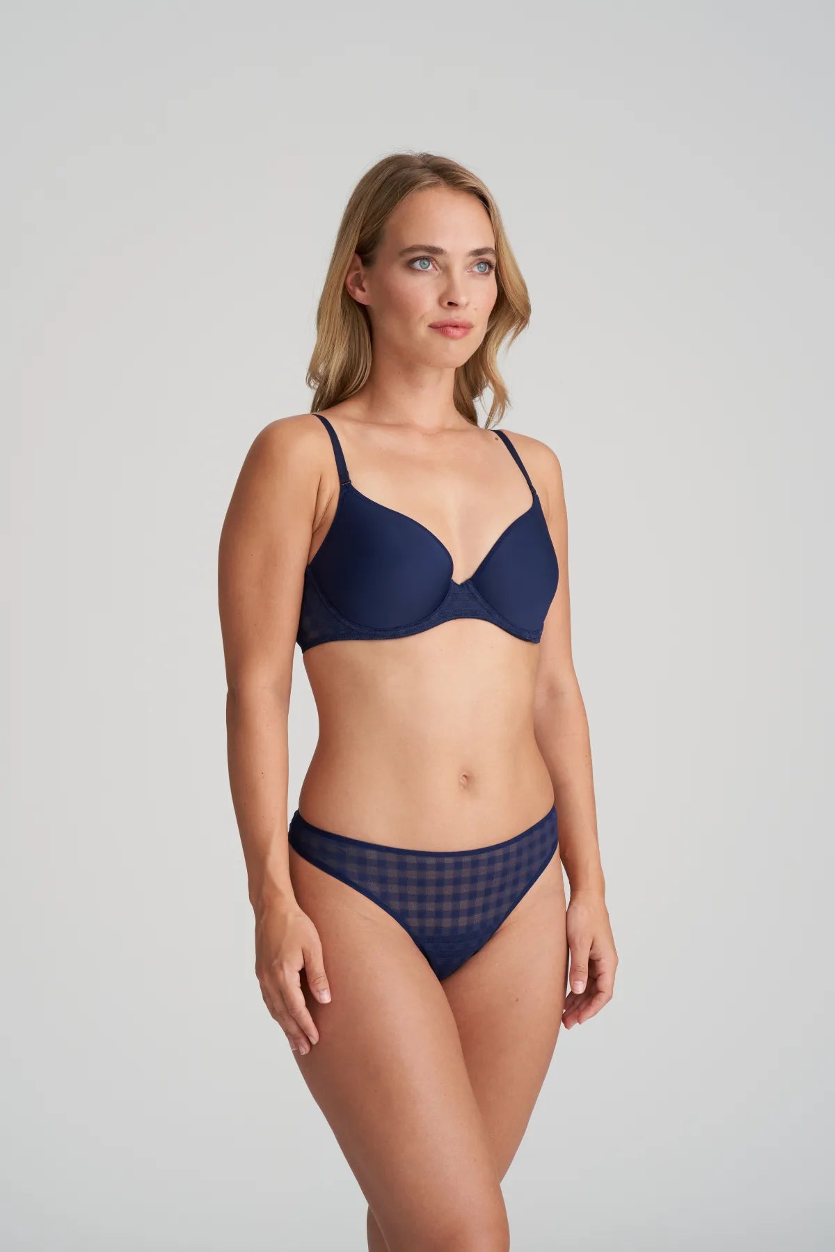 Soft Cup Spacer Bra in colour blue moon from the Cotton Lace