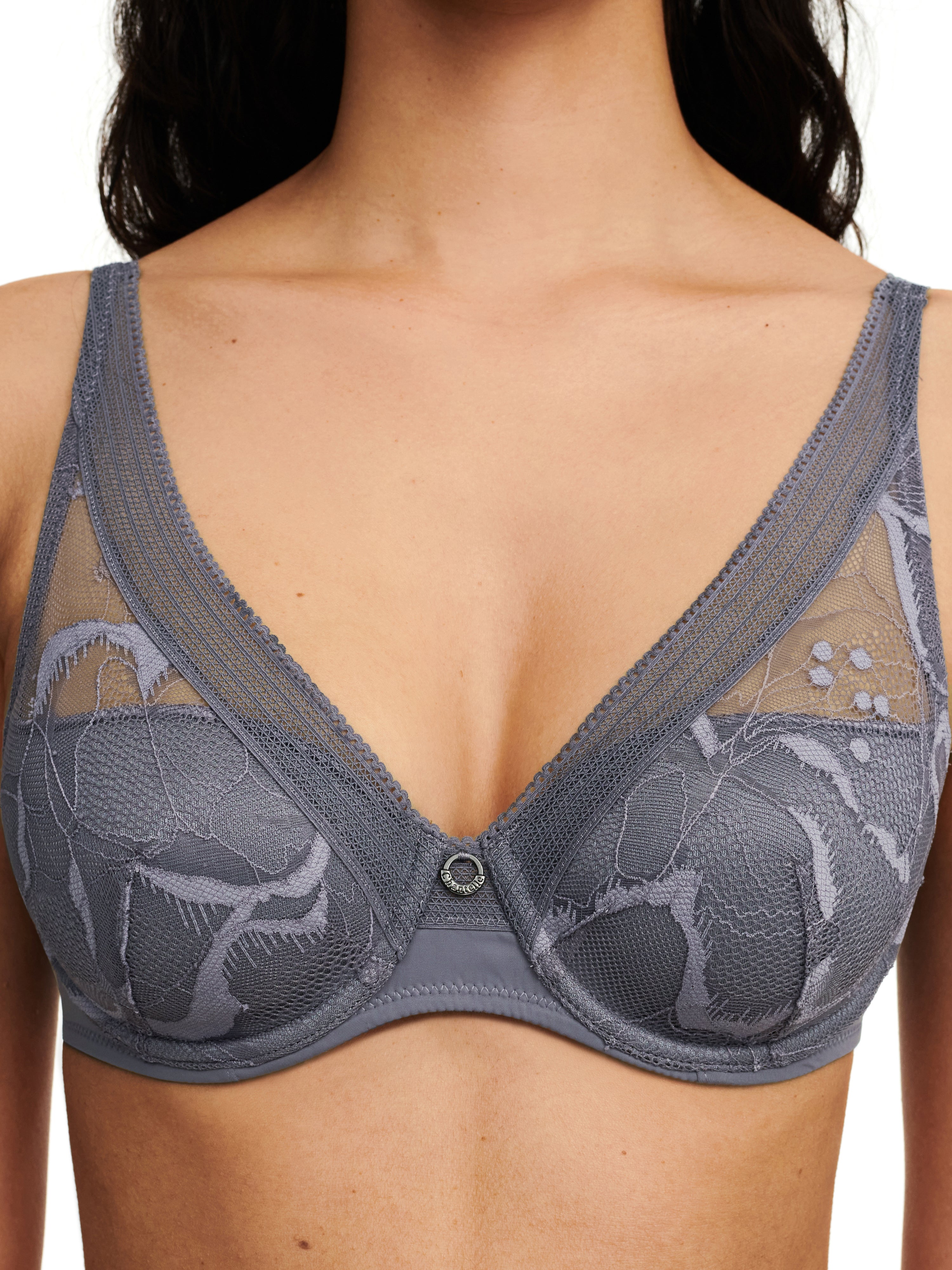 Chantelle True Lace Comfort Plunge Bra #11M2 - In the Mood Intimates