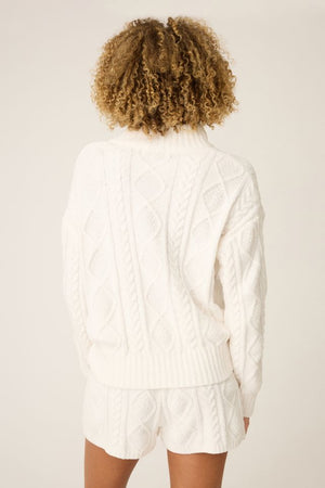 PJ Salvage Cozy Chenille Cable Knit Long Sleeve Crew #RPCLLS