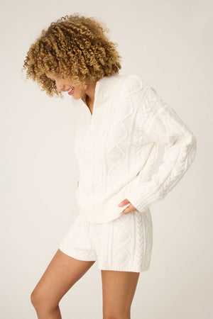 PJ Salvage Cozy Chenille Cable Knit Long Sleeve Crew #RPCLLS