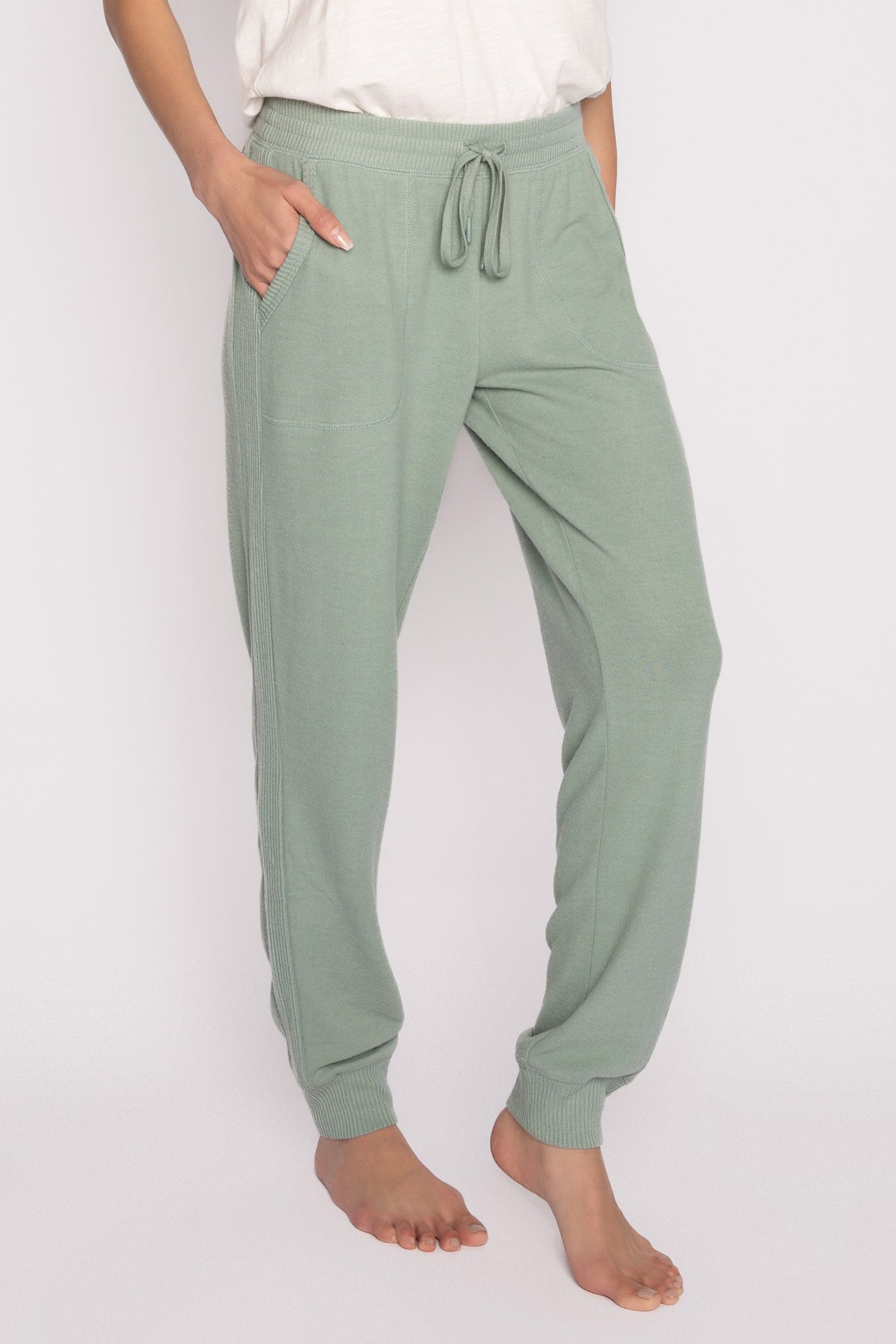 Pj Salvage Shimmer Lounge Joggers in Pink