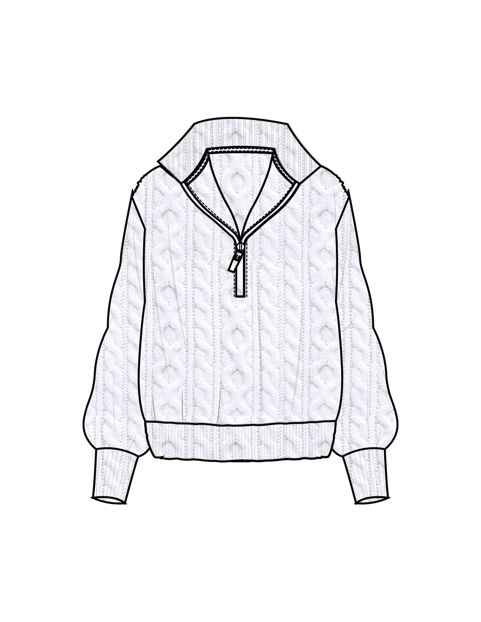 PJ Salvage Cozy Chenille Cable Knit Long Sleeve Crew #RPCLLS