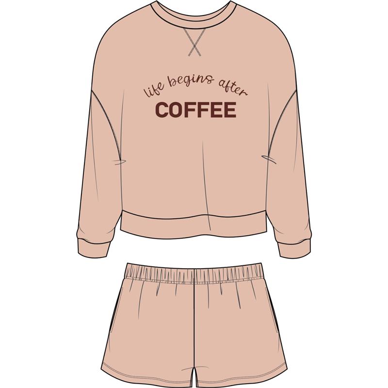 Honeydew Intimates Weekend Club Long Sleeve Shortie Set #19950P