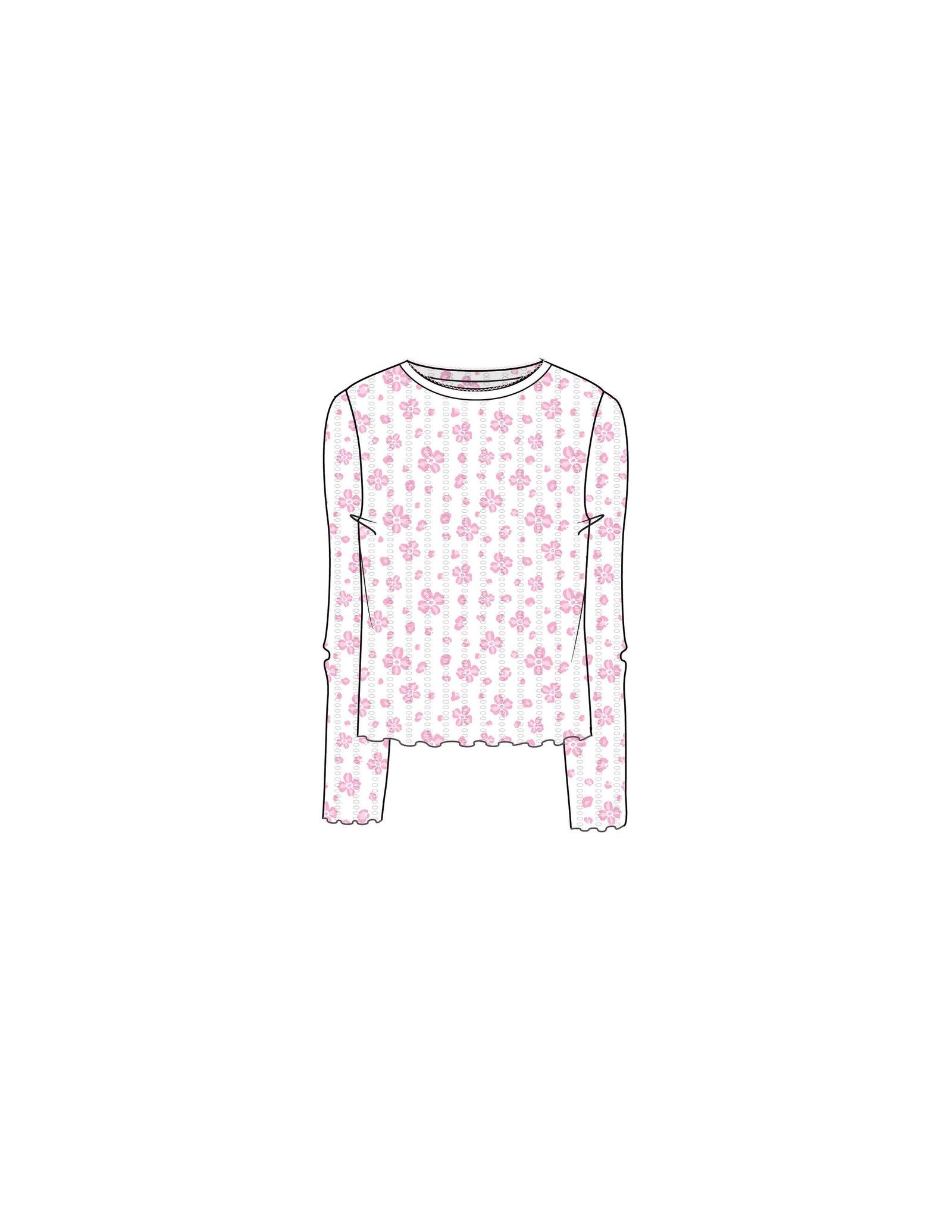 PJ Salvage Pretty Petals Long Sleeve Top #RZPRLS1
