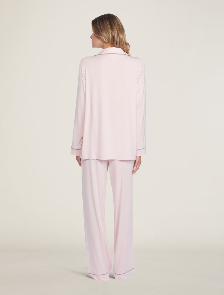 Barefoot Dreams Luxe Milk Jersey Piped Pajama Set #BDWLM0186