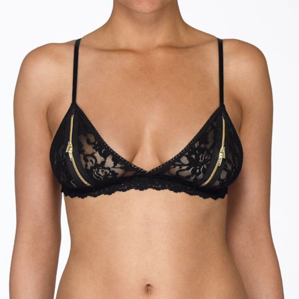 Hanky Panky Sexy Zippered Lace Zip Me Down Bralette - In the Mood