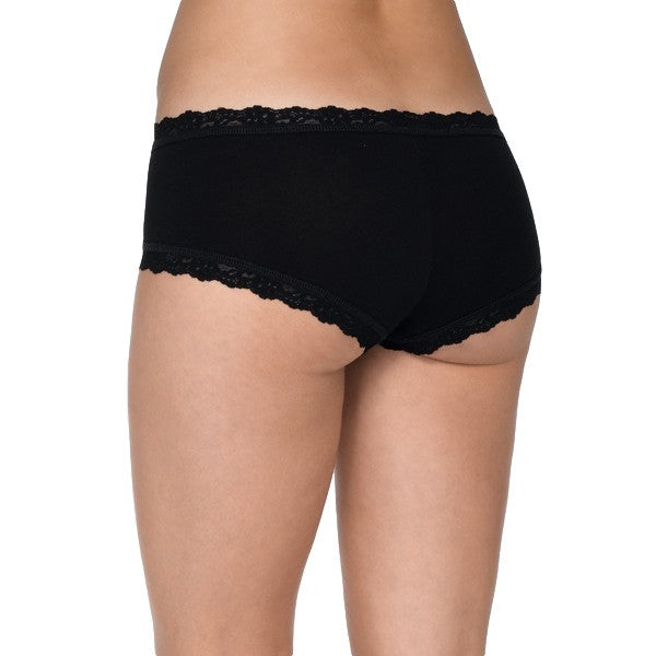 Hanky Panky Organic Cotton Boyshort with Lace 891281