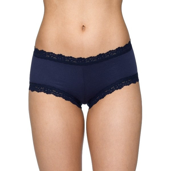 Hanky Panky Organic Cotton Boyshort with Lace 891281P - In the