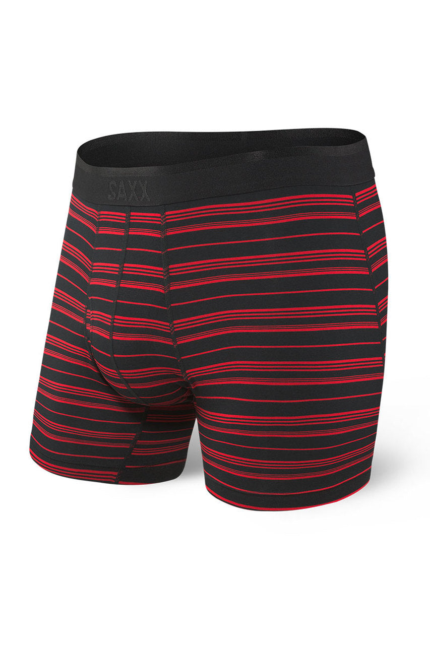 Saxx Underwear Men's Boxer Briefs – Vibe Men’s Underwear – Boxer Briefs  with Built-in Ballpark Pouch Support – Underwear for Men,Red Shallow
