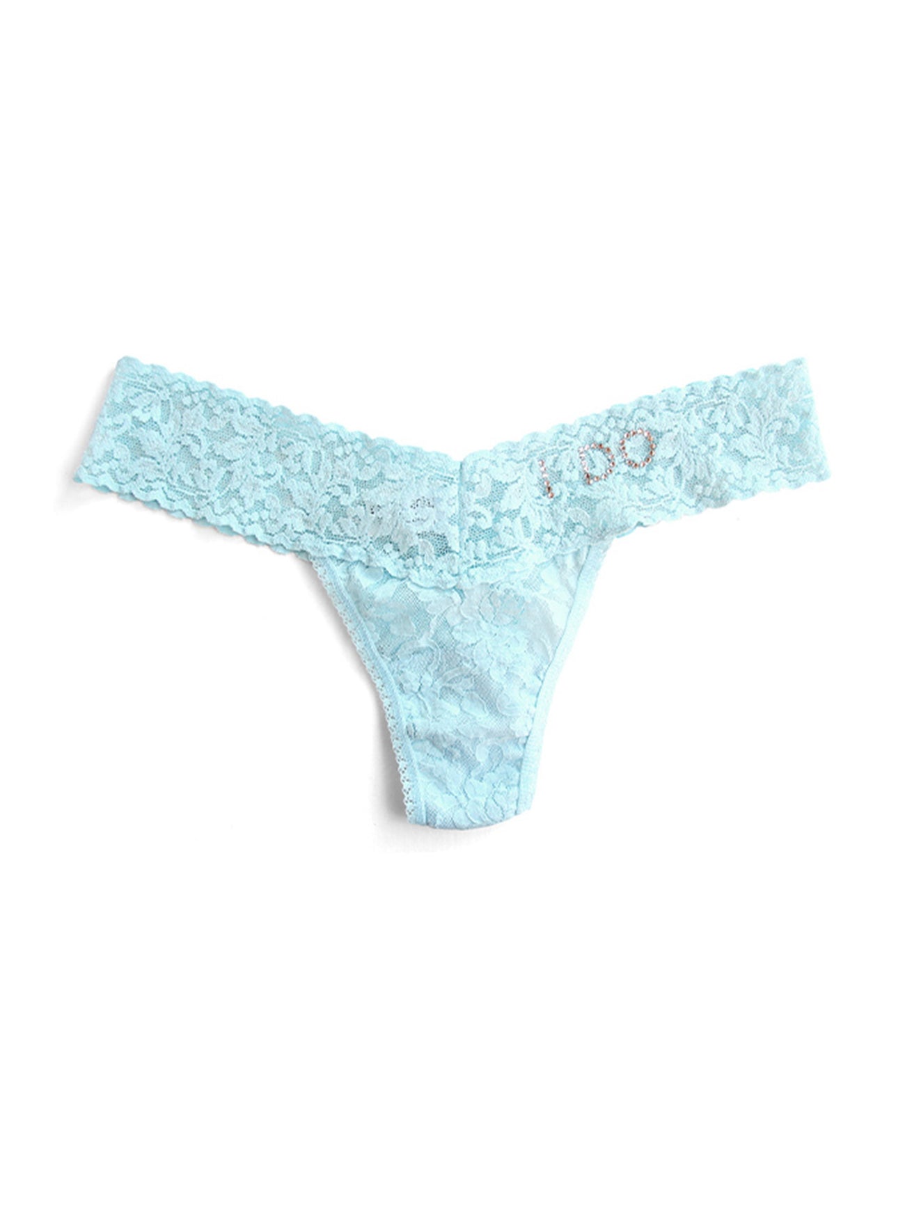 Hanky Panky 'I DO' Swarovski Elements Low Rise Thong #6510