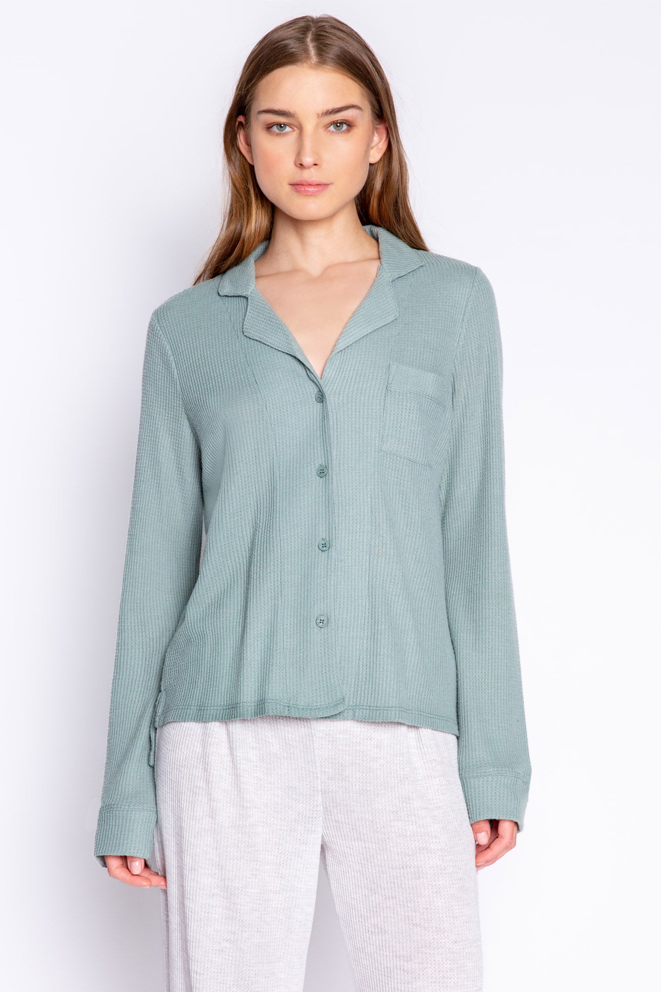 Pj Salvage Cotton Flannel Long Sleeve Button-up Shirt & Pants