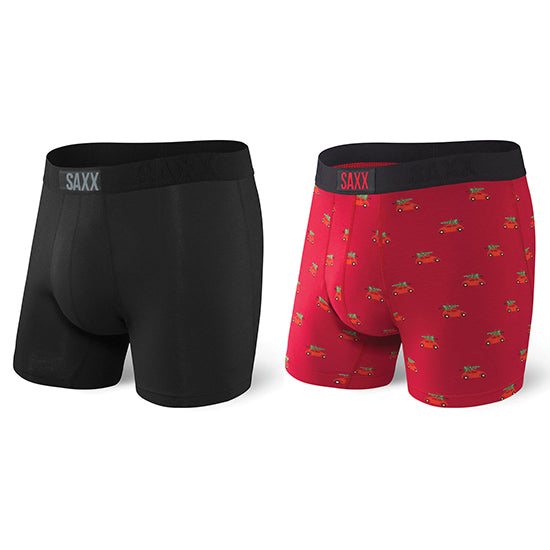 SAXX VIBE 2Pack Red Holiday Errand/Black #SXPP2V - In the Mood