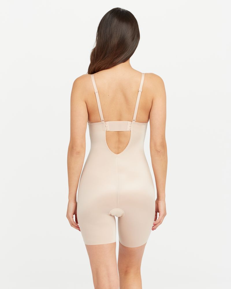 Spanx Suit Your Fancy Plunge Low-Back Mid-Thigh Bodysuit #10157R