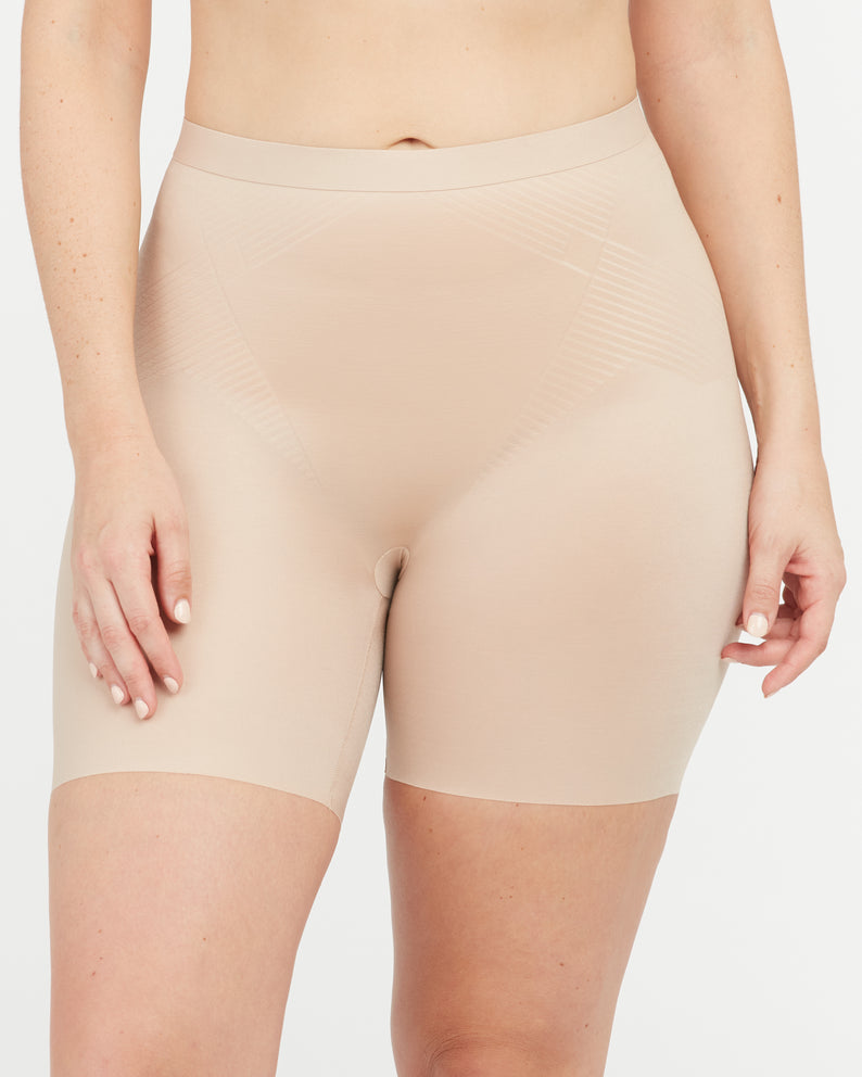 SPANX OnCore High-Waisted Mid-Thigh Short ~ Soft Nude – Show Me