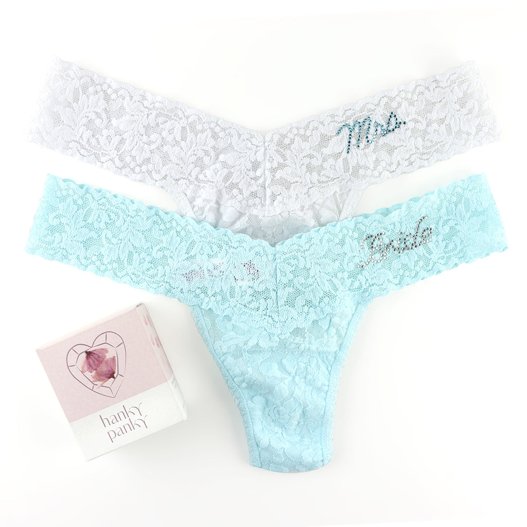 Hanky Panky Bride and Mrs Low Rise Thong Gift Set #49BRIBX